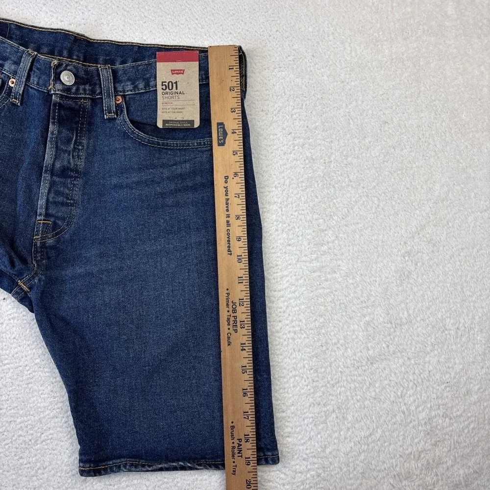 NEW LEVIS 501 Original Jorts Mens 31 Blue Denim Shorts Stretch 9